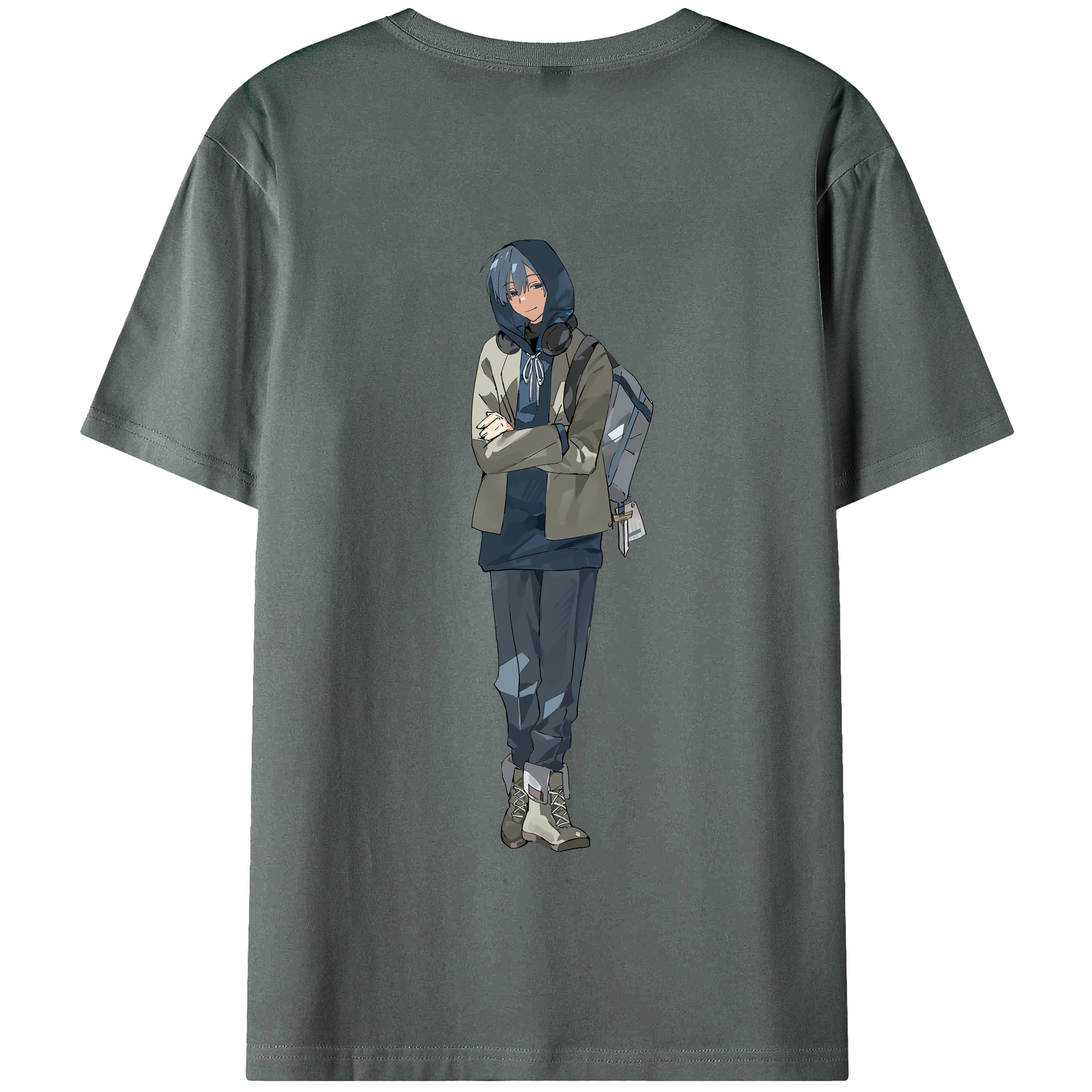 （画像用） 葬送のフリーレン Frieren 綿100％半袖Tシャツ（背面プリント）